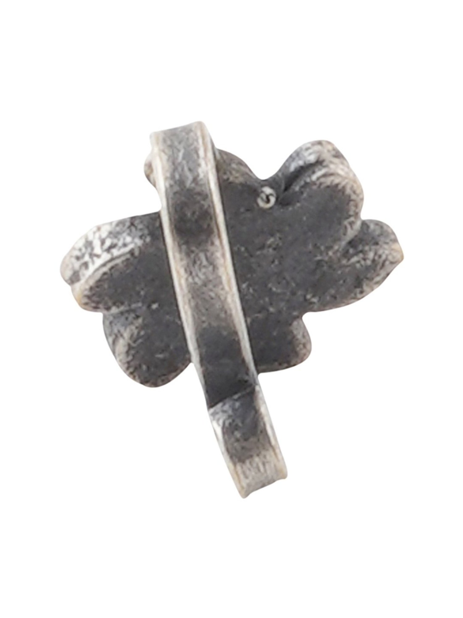 Teejh Ethnic Vrita Silver Oxidized Nosepin for Women