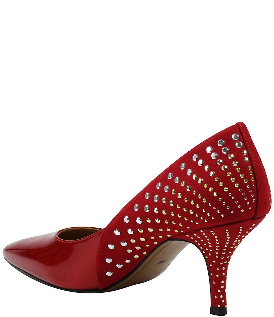 J. Renee Jakey Studded Patent Pumps