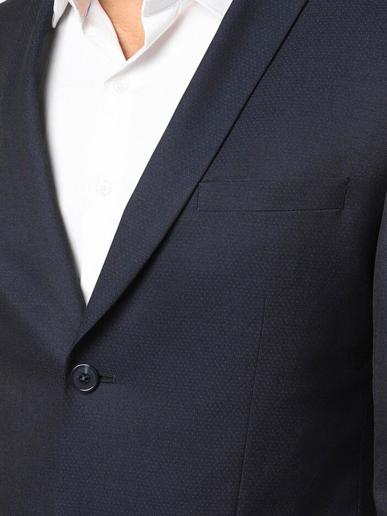 V Dot Navy Skinny Fit Two Piece Suit