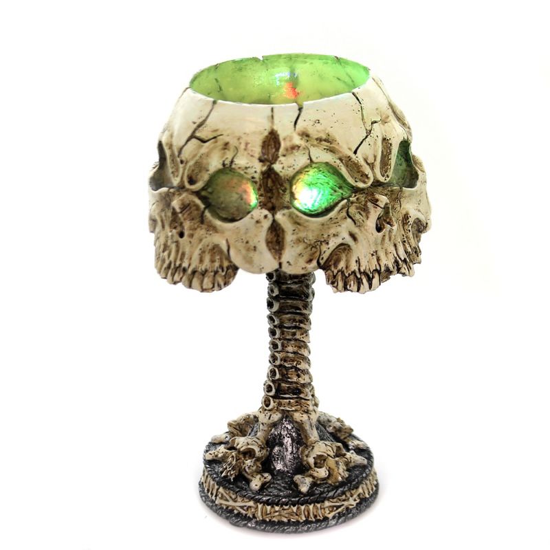 Halloween 7.25" Skulls Mini Lamp Led Battery Light  -  Decorative Figurines