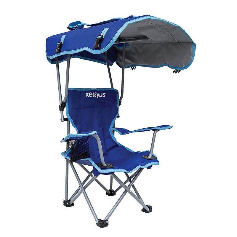 Kelsyus Kids 80316 Original Canopy Folding Backpack Lounge Chair w/ Cup Holder
