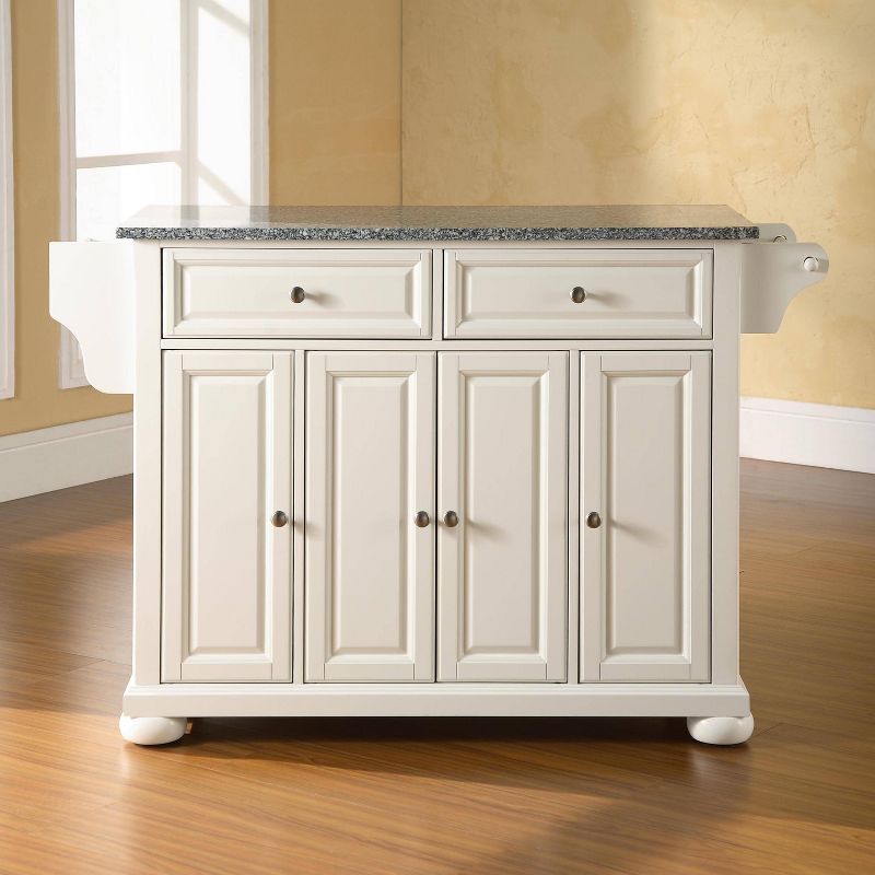 Alexandria Granite Top Full Size Kitchen Island/Cart White - Crosley