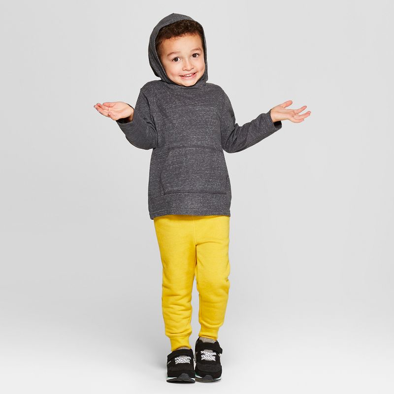 Toddler Boys' Shawl Hoodie Sweatshirt - Cat & Jack™ Charcoal 12M
