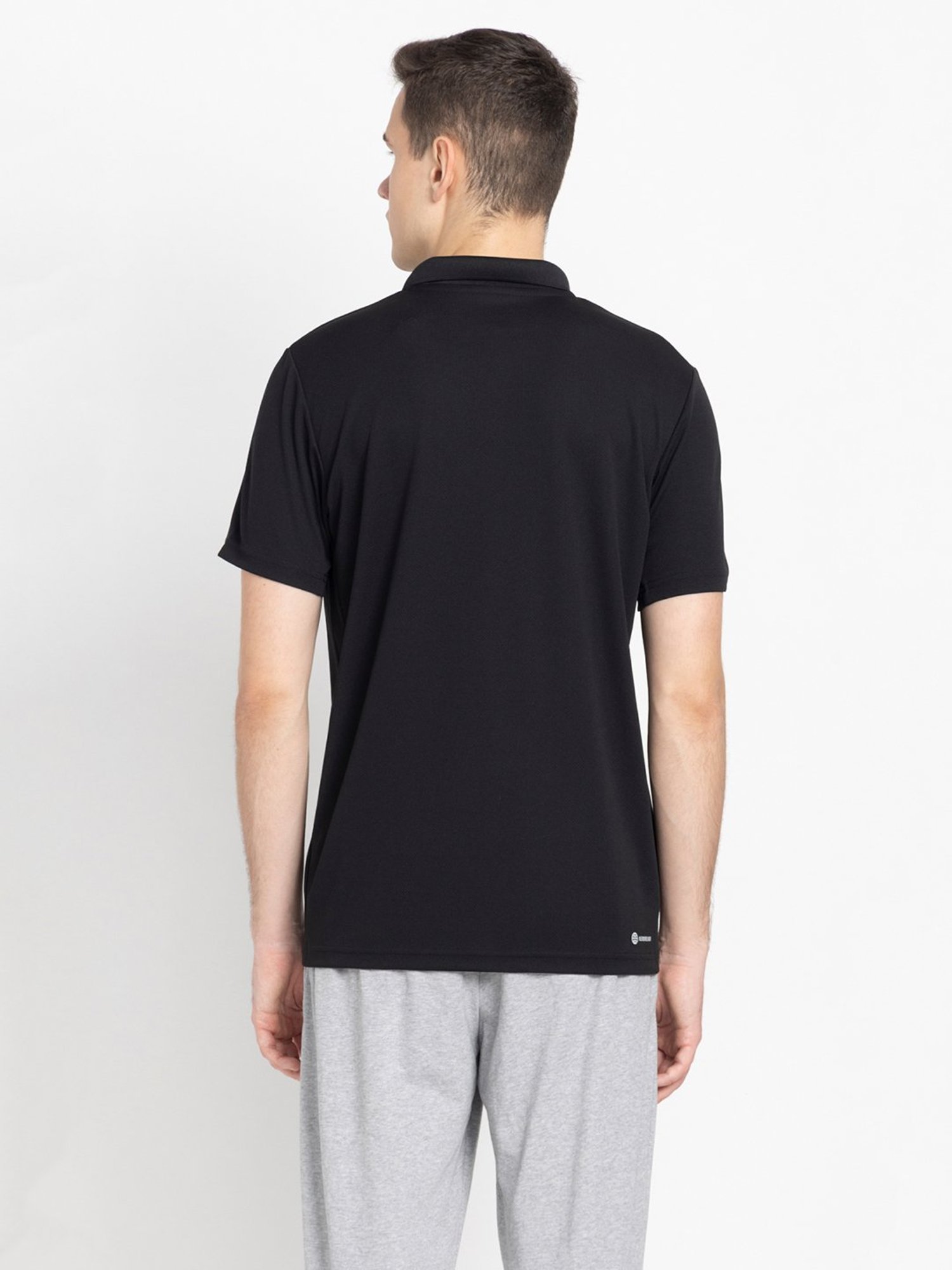 adidas Black Regular Fit Sports Polo T-Shirt
