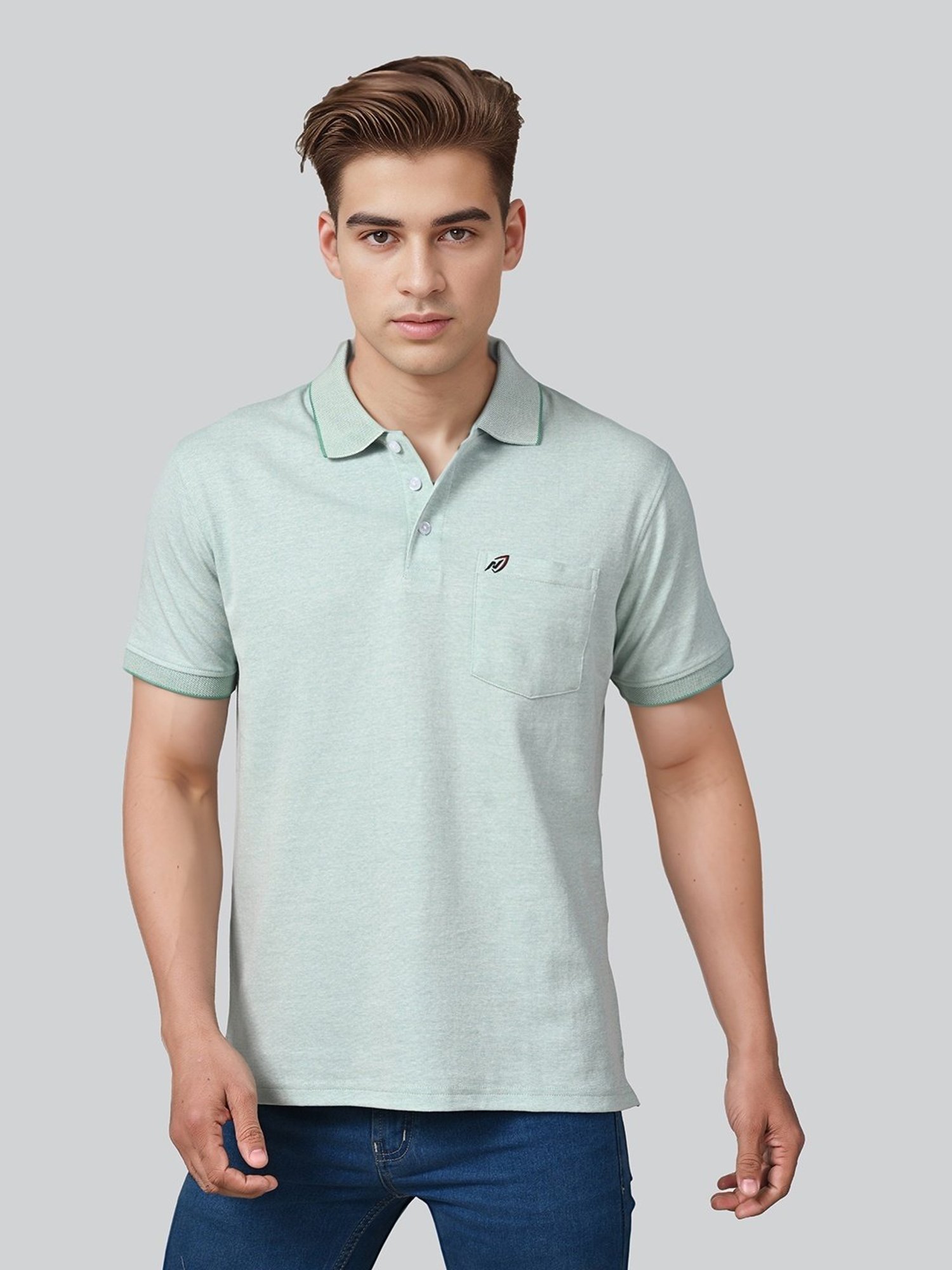 Lux Nitro Pista Cotton Regular Fit Texture Polo T-Shirt