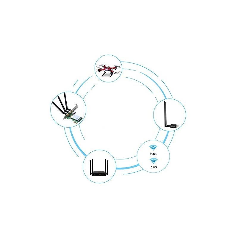 WiFi Antenna 10 DB DualBand 24G 5G 58G High Gain with RP SMA Male Connector for Wireless Network RouterAccess PointUSB AdapterPCI AdapterIP Camera WiFi Range Extender