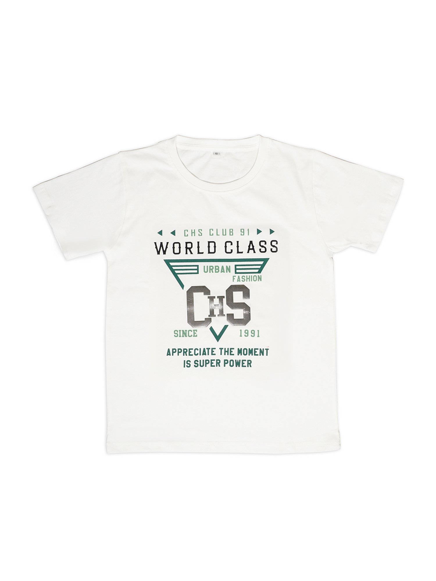 Cavio Kids Sea Green & White Printed Full Sleeves Jacket with T-Shirt