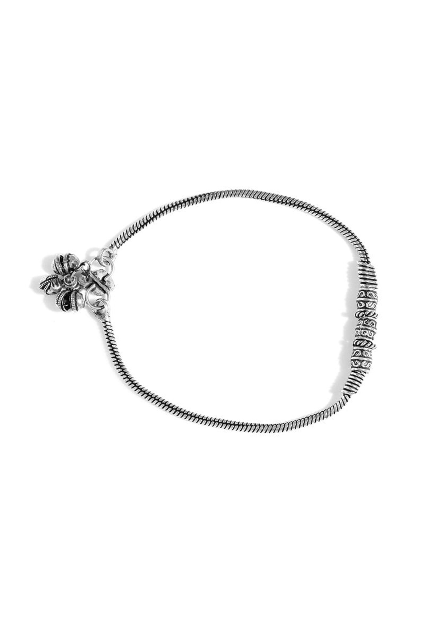 Prita Silver Brass Inflexible Anklet