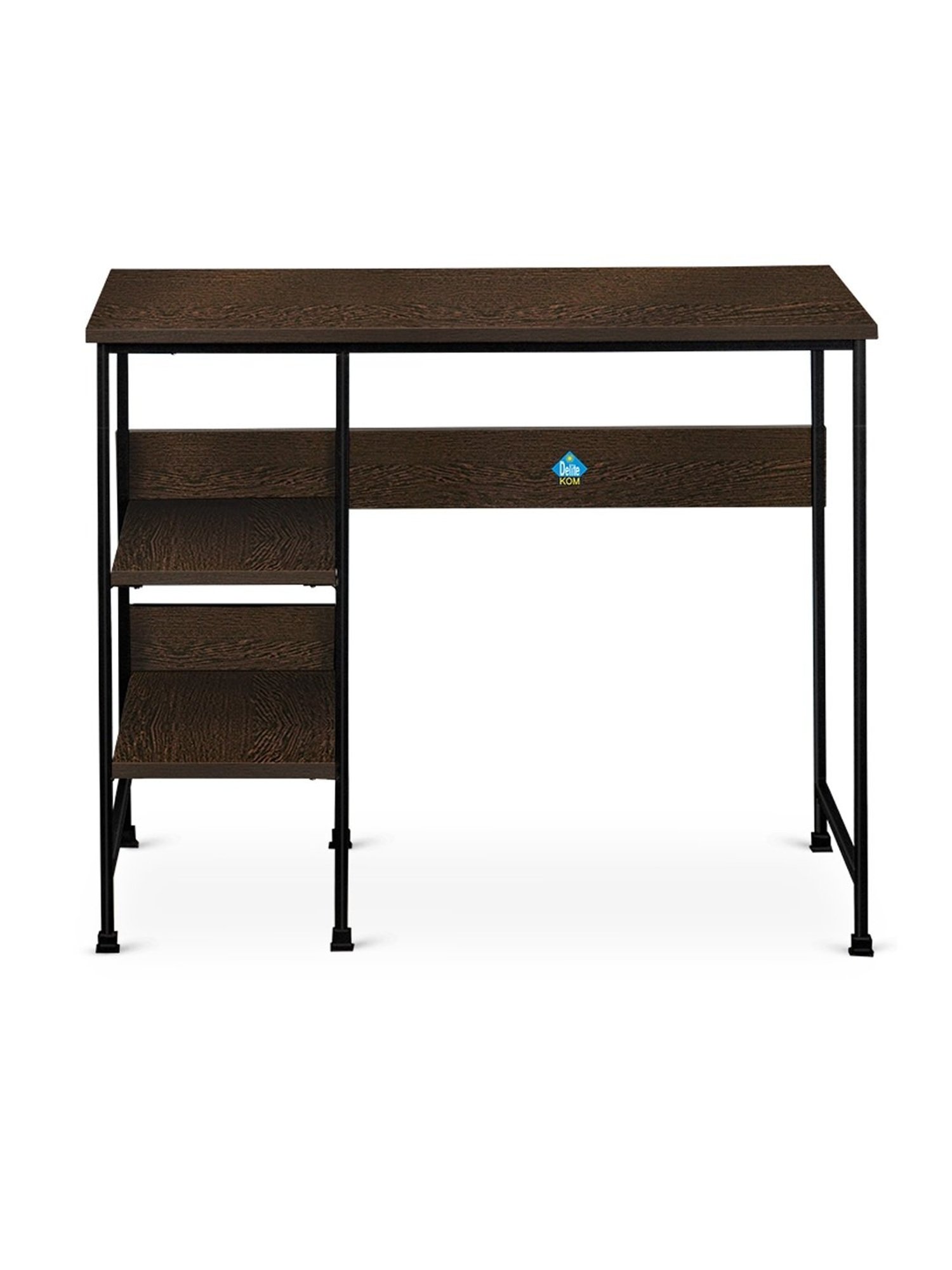Delite Kom Mystic Flowery Wenge Black Metal Computer Desk