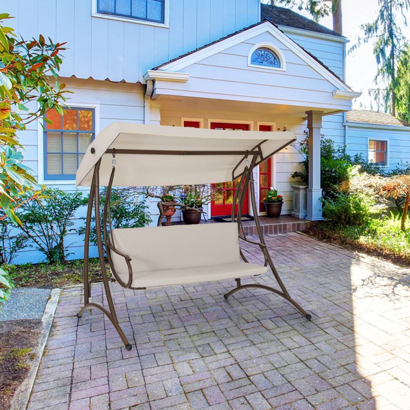 La Siesta HAL21-1 Habana Organic Cotton Lounger Comfortable Indoor Outdoor Hammock Chair with Suspension Set and Bamboo Spreader, Nougat