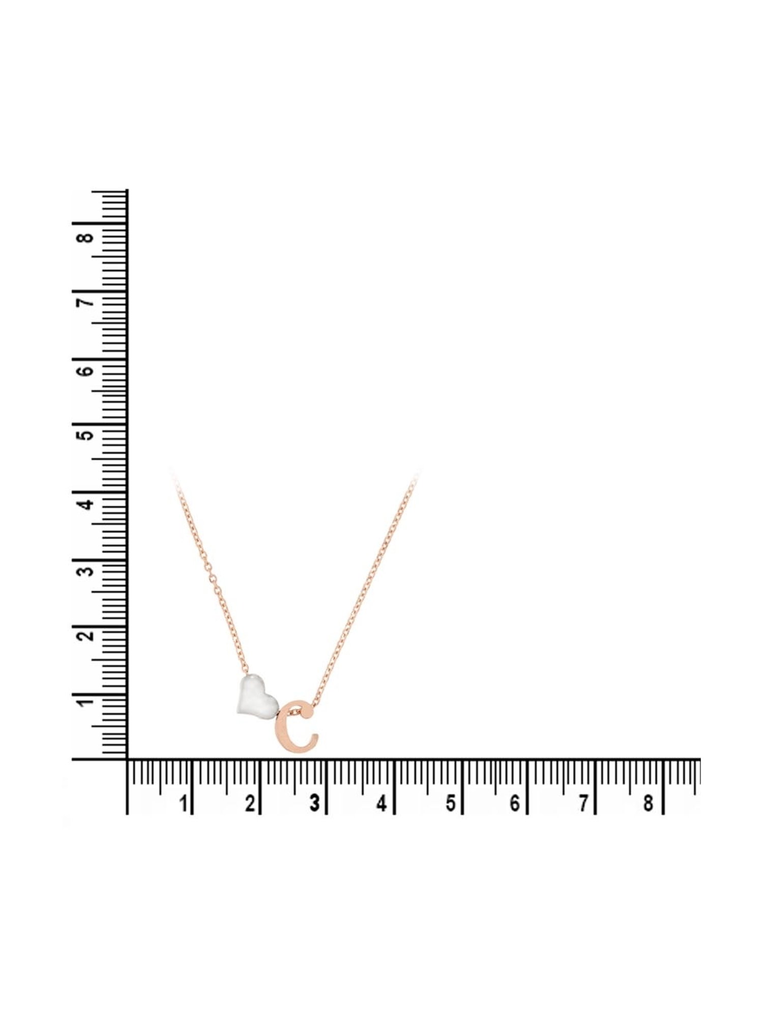 Anayra 92.5 Sterling Silver Initial Letter Charm Pendant without Chain for Women