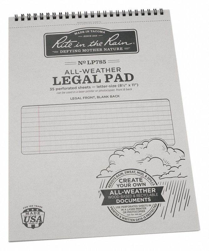 Rite in the Rain All Weather Legal Pad,Wirebound  LP785