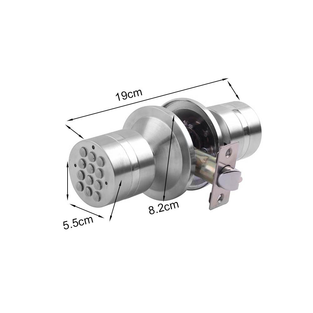 Digital Door Lock Ball Shape Keyless Entry Electronic With Keyboard Combination