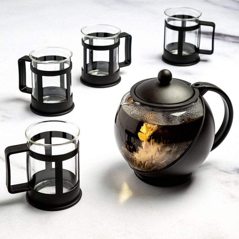 Primula Halfmoon 10-Piece Teapot Gift Set - Black