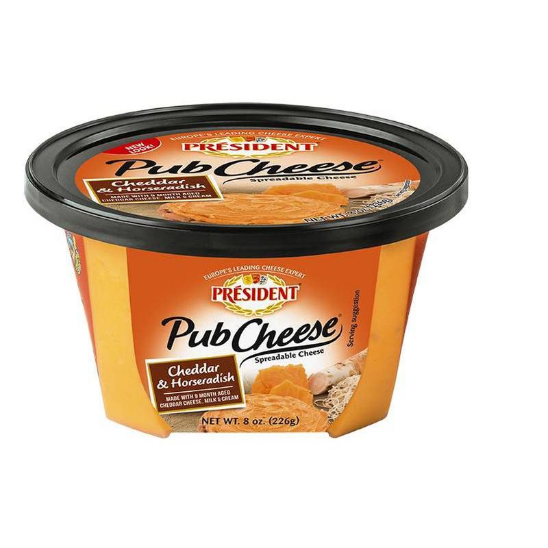 President Cheddar & Horseradish Cheese - 8oz