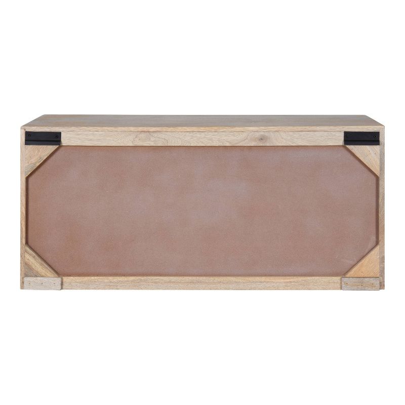 30" x 10" x 14" Mezzeta Decorative Coastal 2 Door Wall Cabinet Whitewash - Kate & Laurel All Things Decor