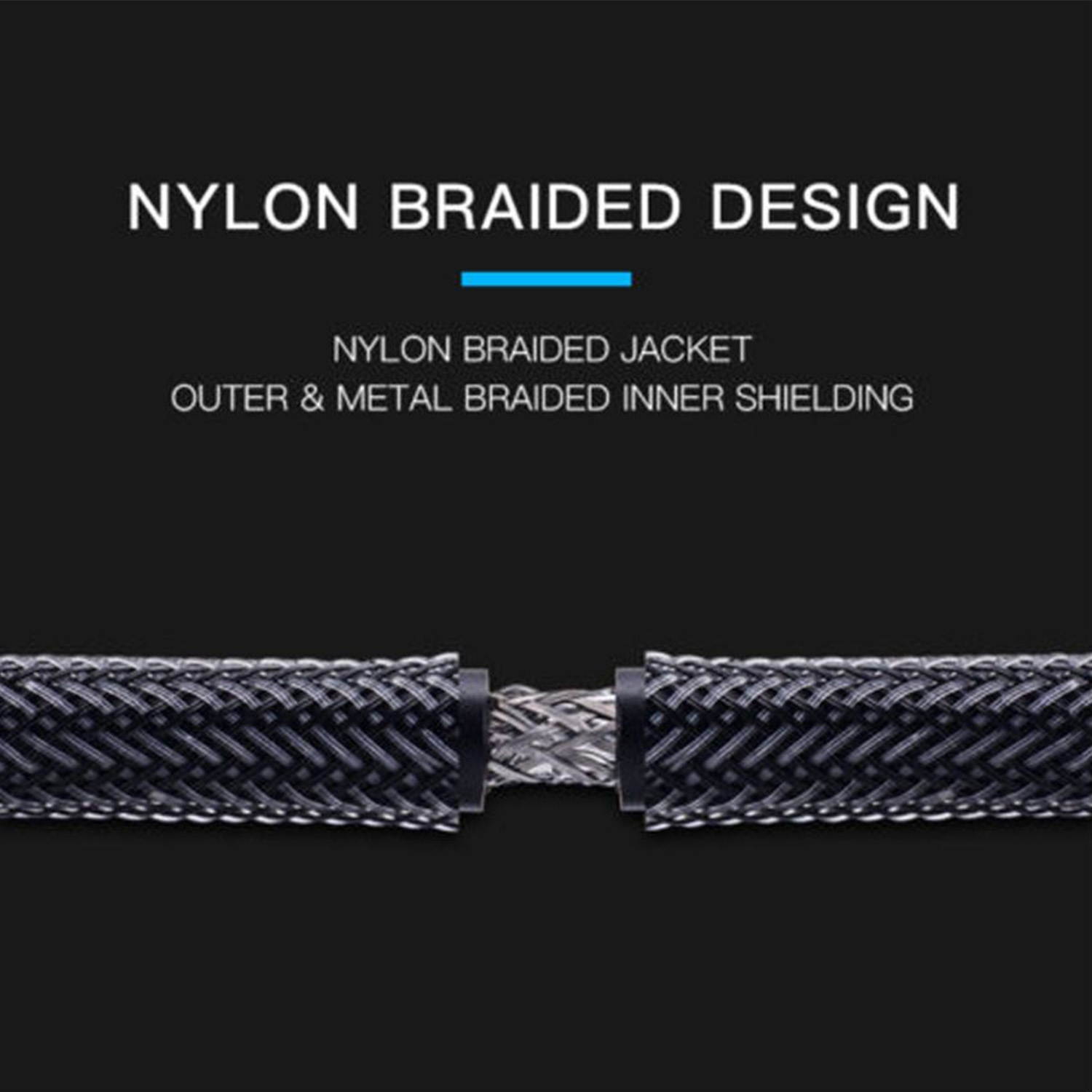 6FT Premium Nylon HDMI Cable 2.1 8K@60Hz 4K@120Hz Bluray 3D TV Xbox PS4 PS5 LED