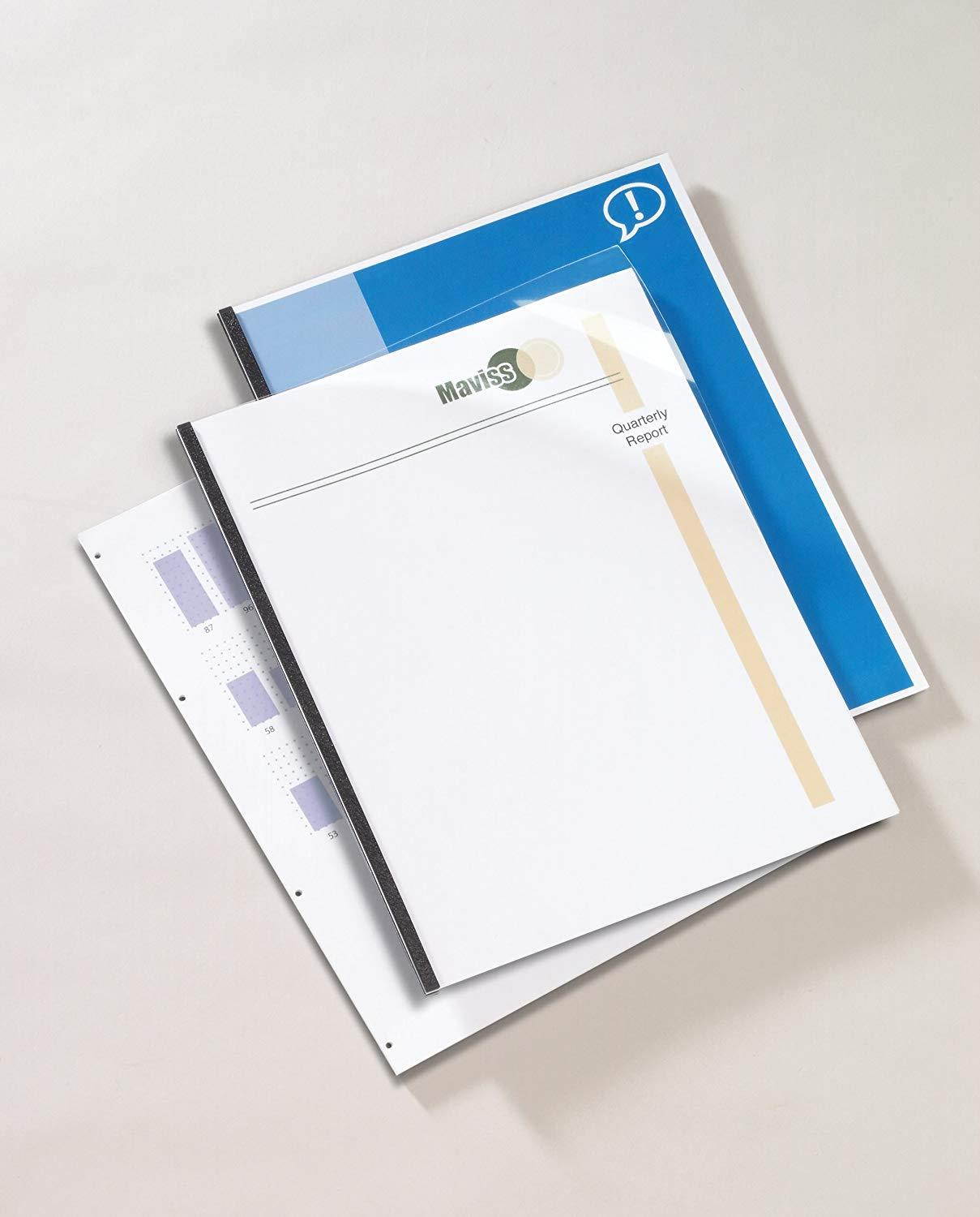 GBC GBC9743070 VeloBind Clear View Economy Presentation Covers, Square Corners, Clear, Economy Weight, 25 Pieces Per Box