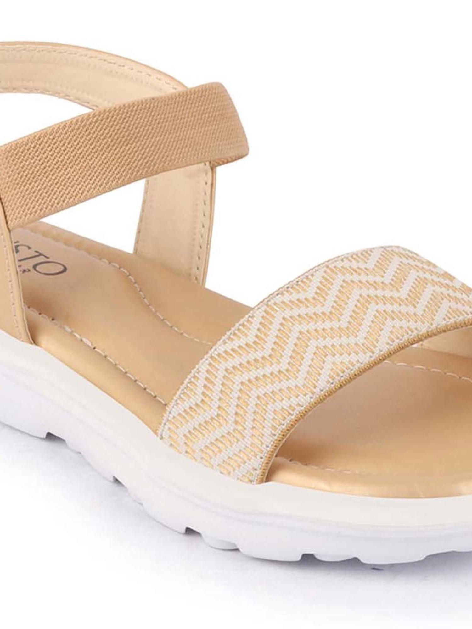 Fausto Women's Tan Ankle Strap Wedges