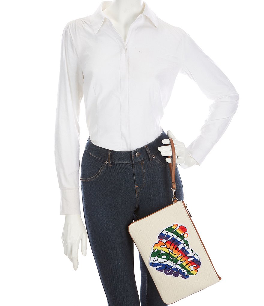 Michael Kors Jet Set Large Rainbow Zip Pouch