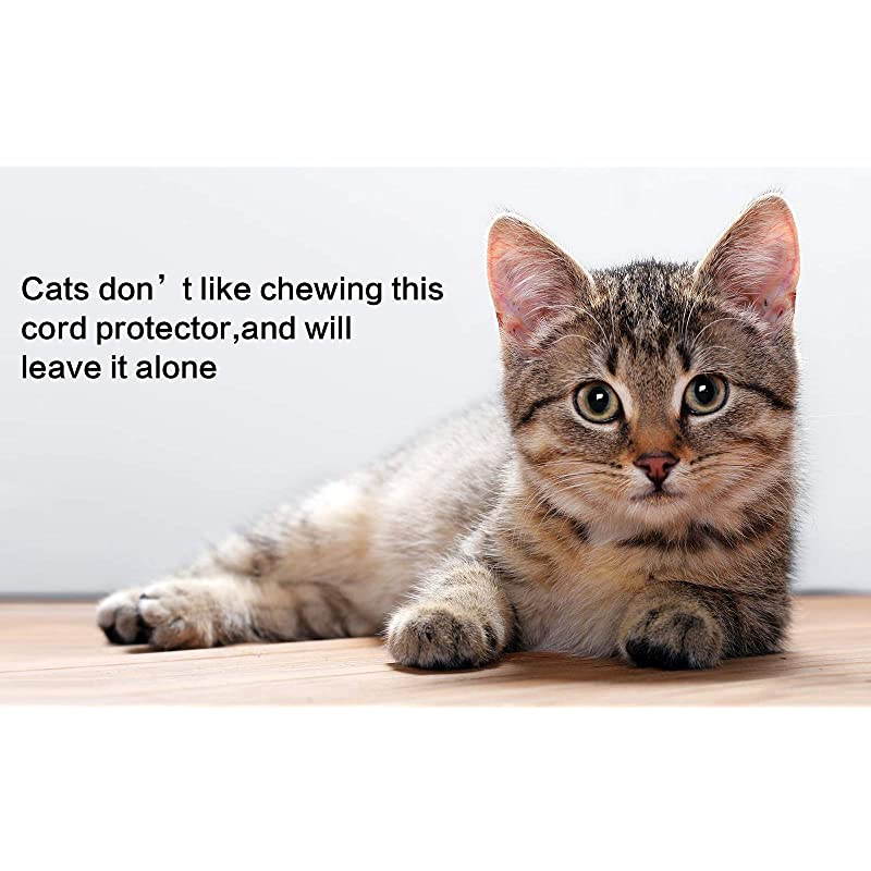 10ft 1 inch Cord Protector Wire Loom Tubing Cable Sleeve Split Sleeving for USB Charger Cable Power Cord Audio Video Cable Protect Cat from Chewing Cords BlackRed