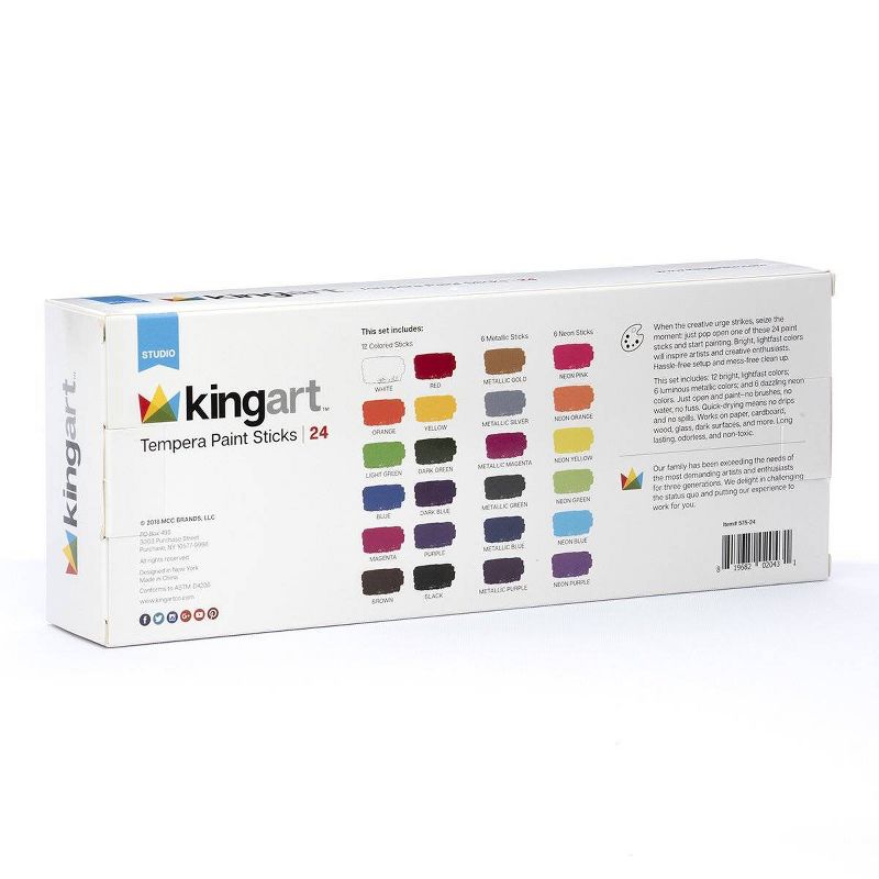 Kingart 48ct Tempera Paint Stick Bundle