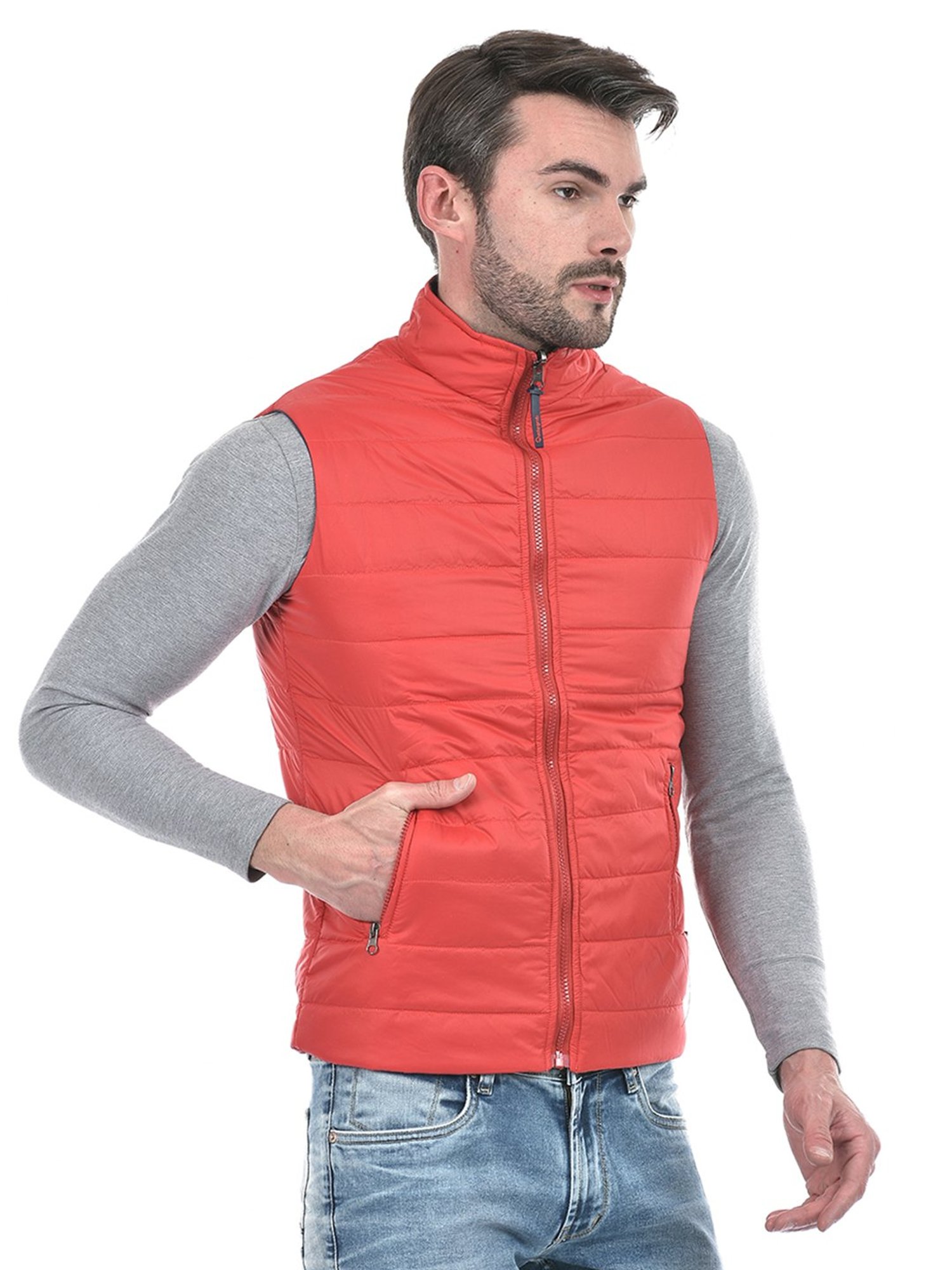 Integriti Red & Navy Regular Fit Reversible Jacket