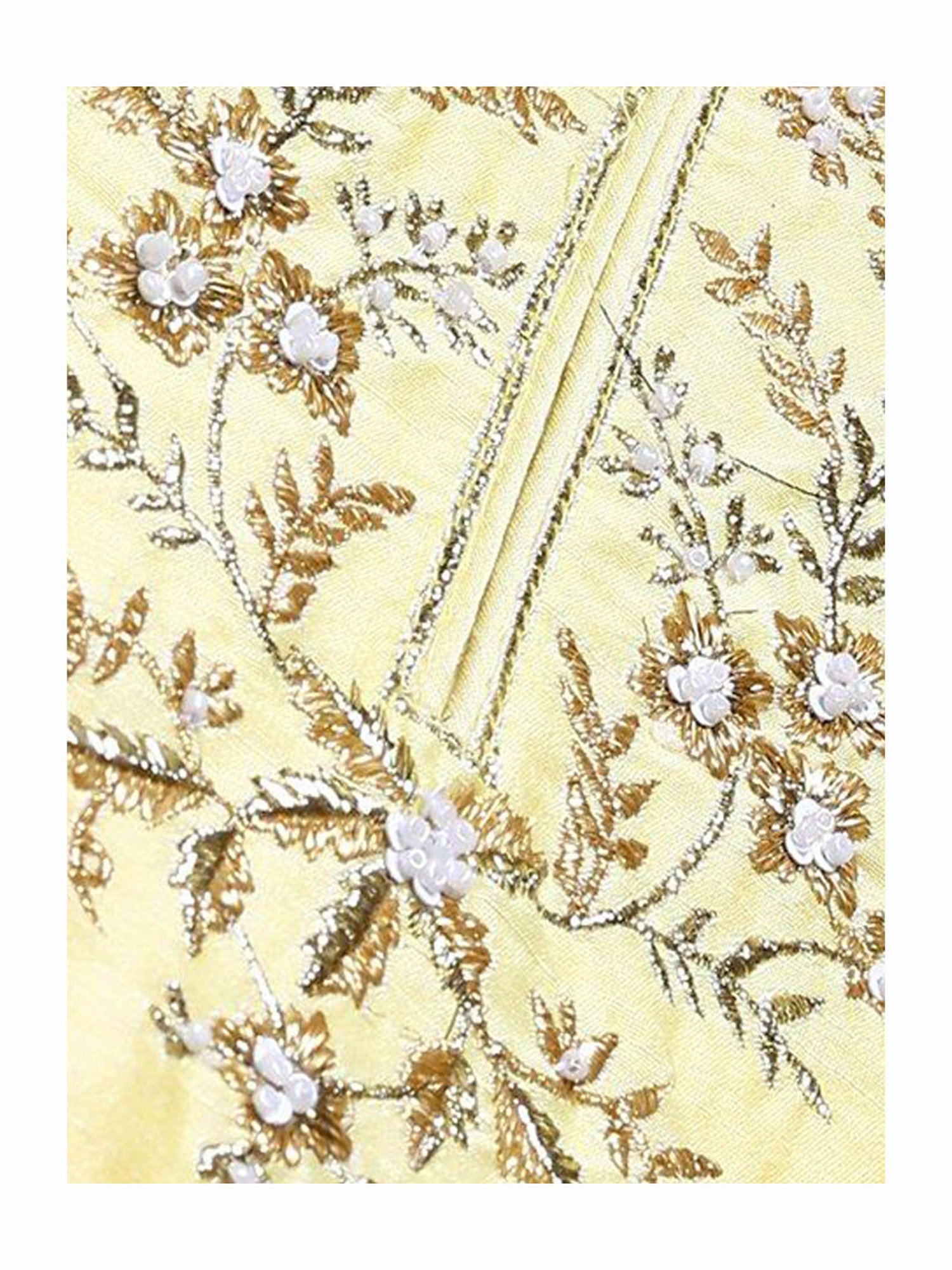 BIBA Girls Yellow Embroidered Anarkali, Leggings with Dupatta