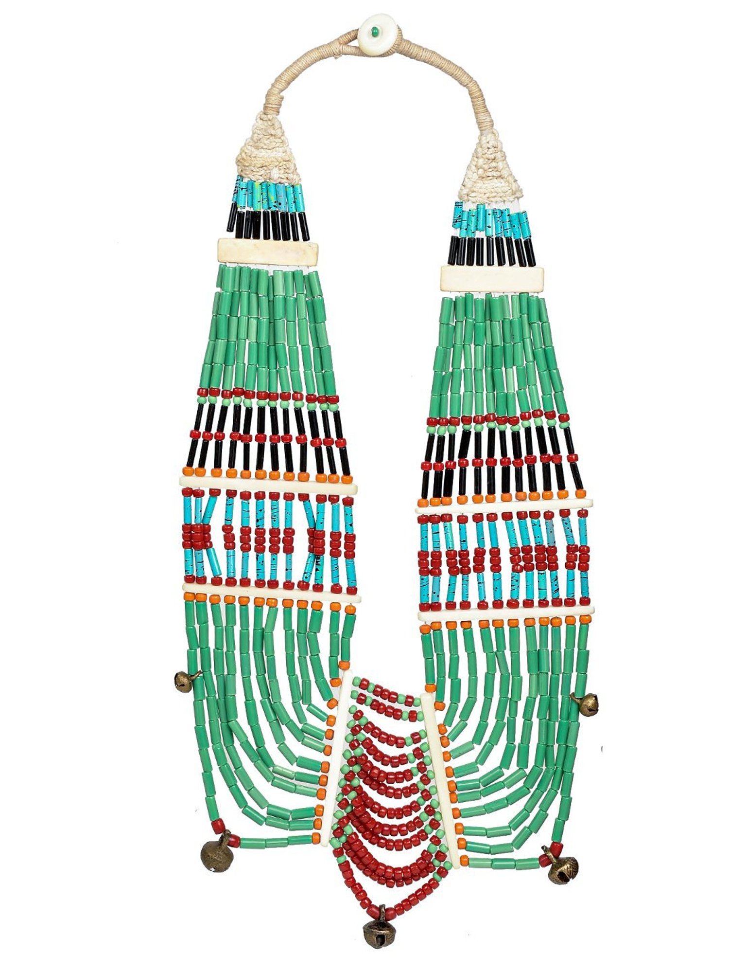 Imli Street Multicolor Vintage Naga Beaded Tribal Necklace