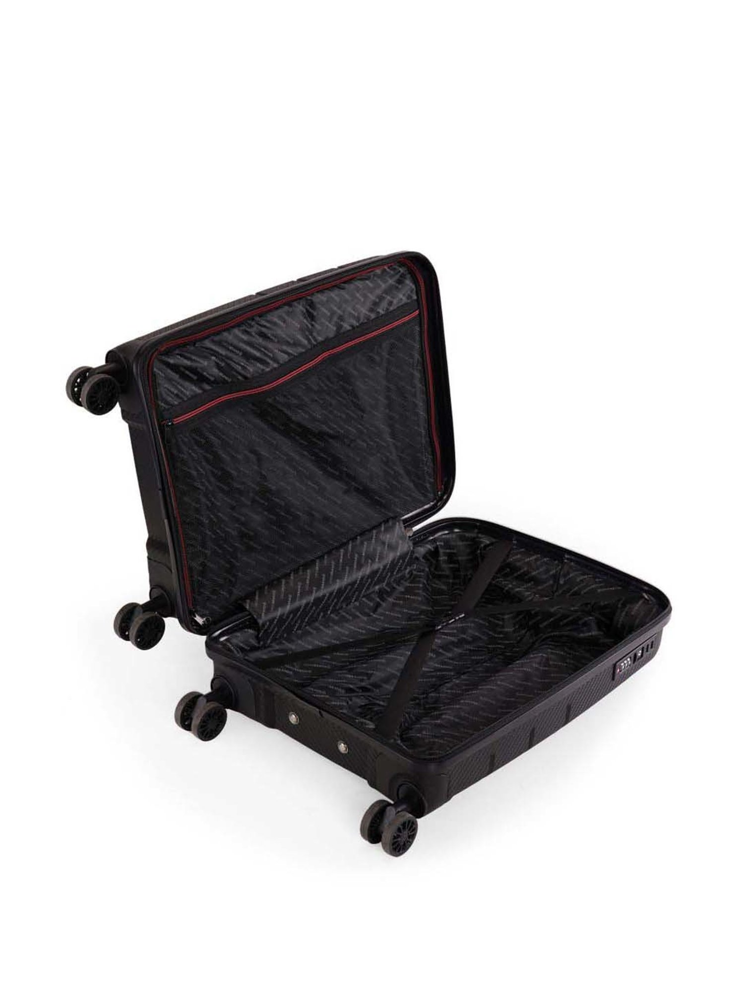 Swiss Brand Matterhorn Black 8 Wheel Small Hard Cabin Trolley - 38.1 Inch