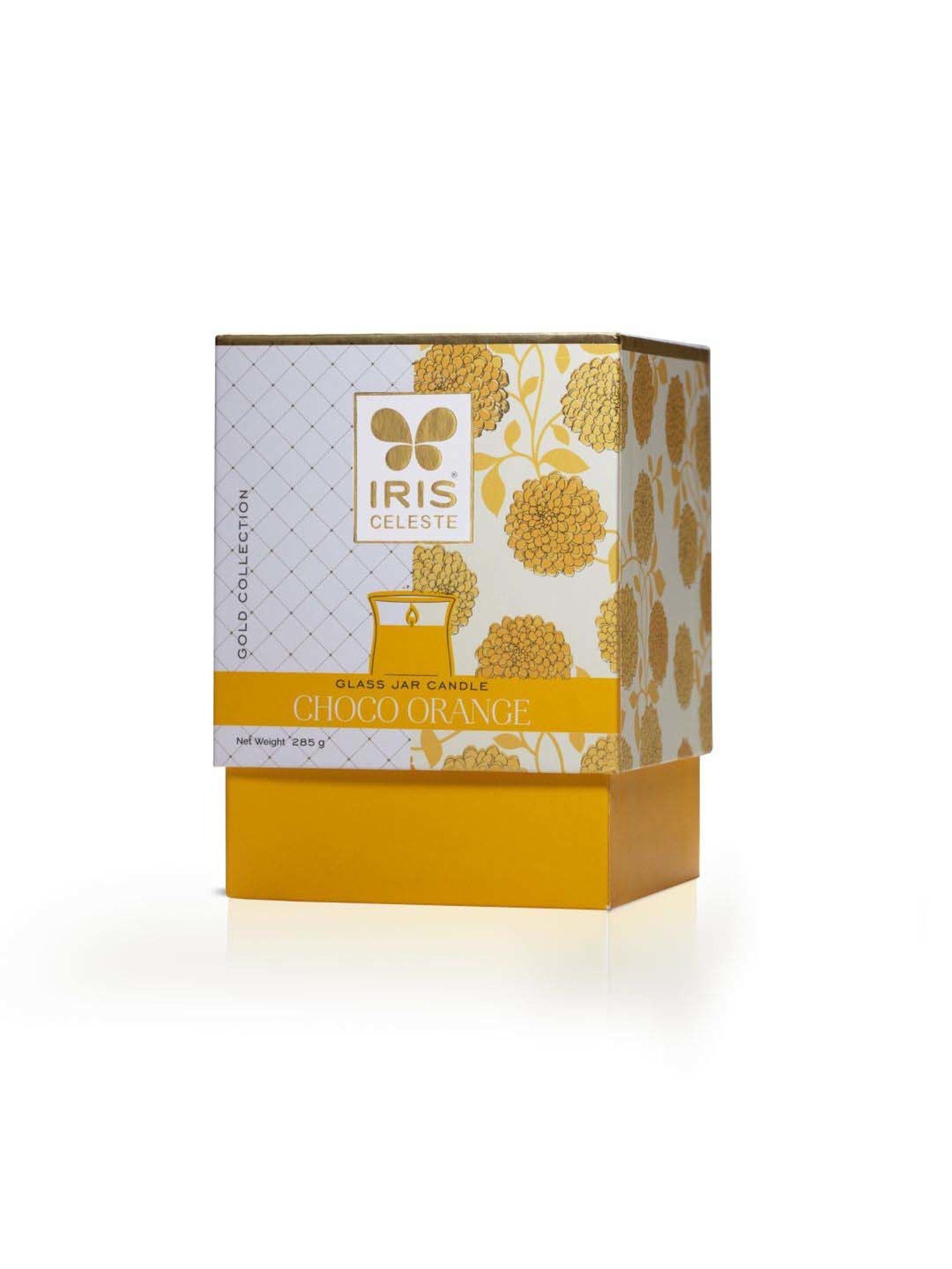 IRIS Gold Collection White Celeste Hurricane Choco Orange Fragrance Candle