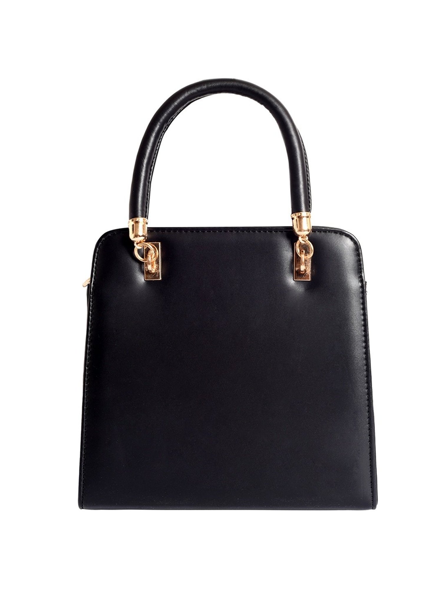 Lino Perros Core Black Textured Medium Handbag