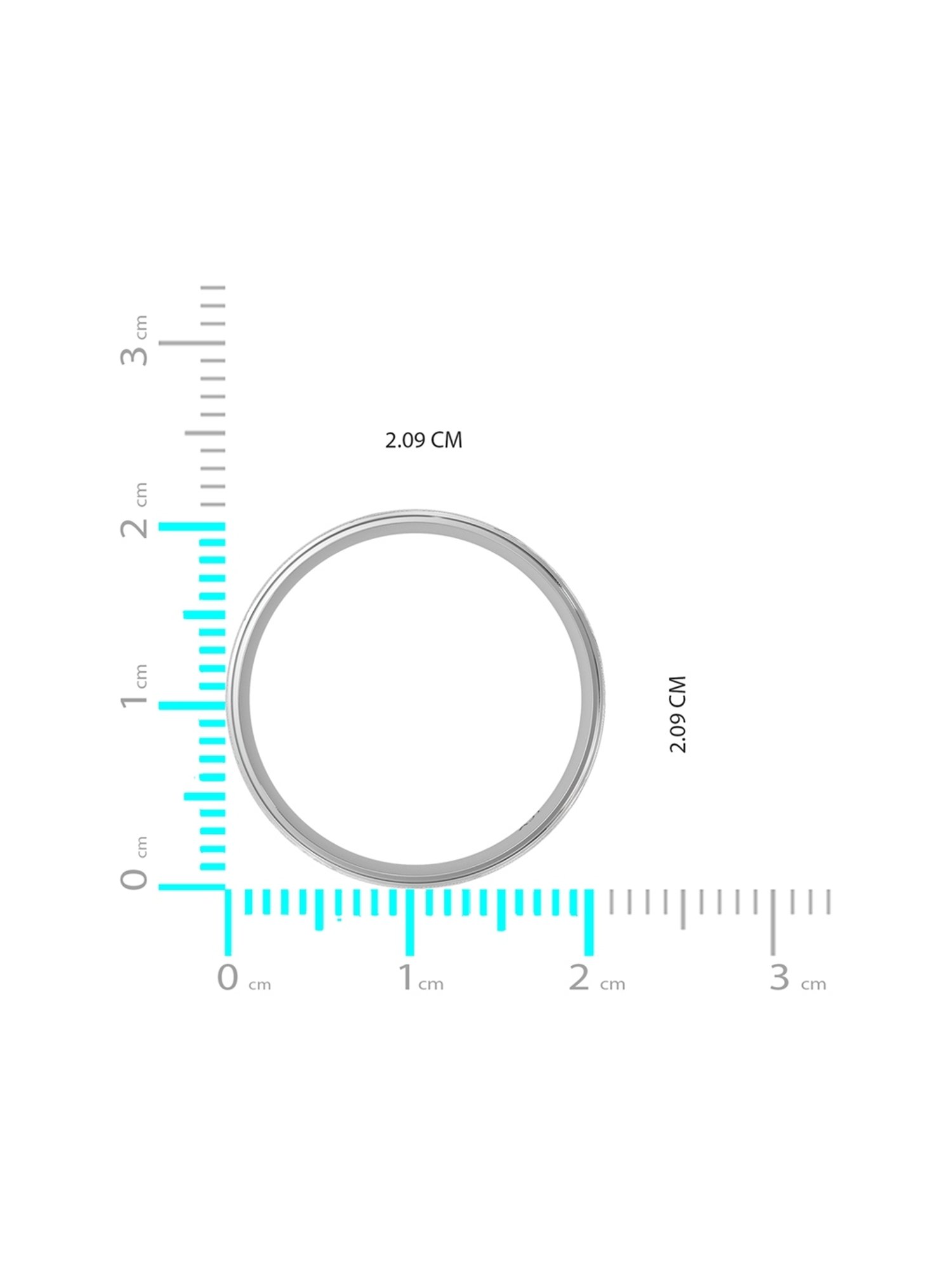 Malabar Gold and Diamonds 950 Platinum & 0.02 ct Diamond Ring