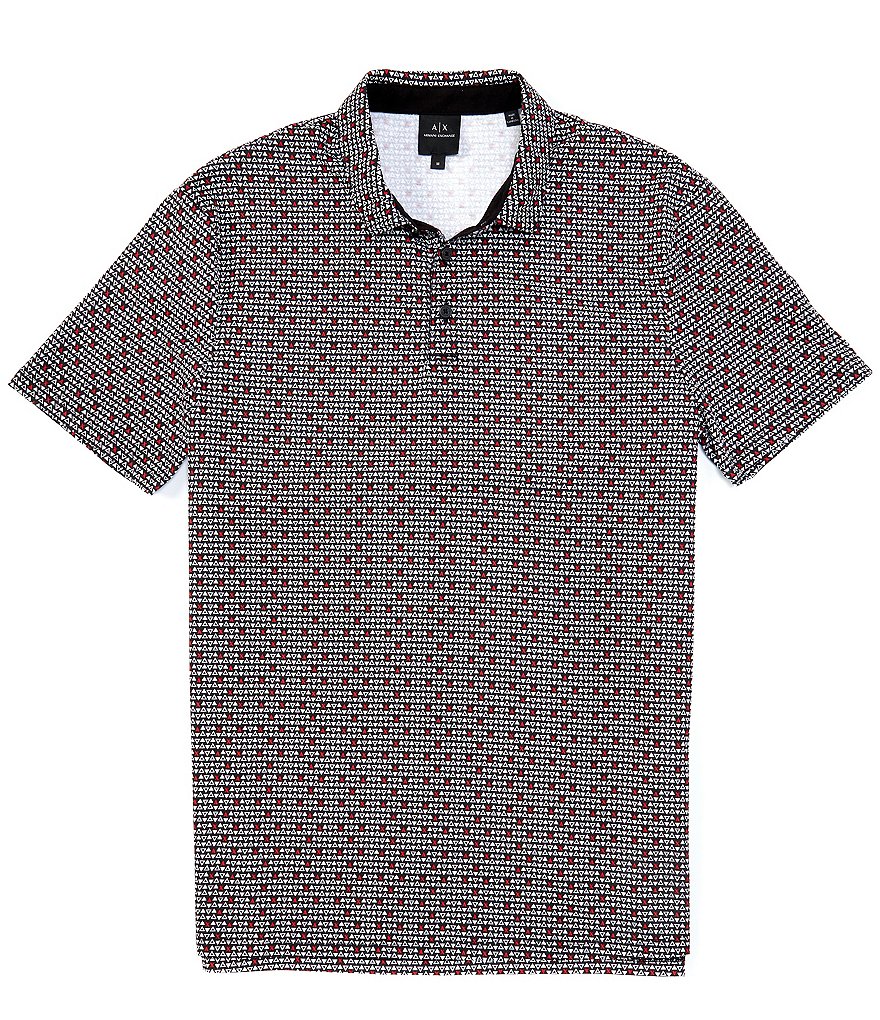 Armani Exchange Mini-Dot Short-Sleeve Polo Shirt