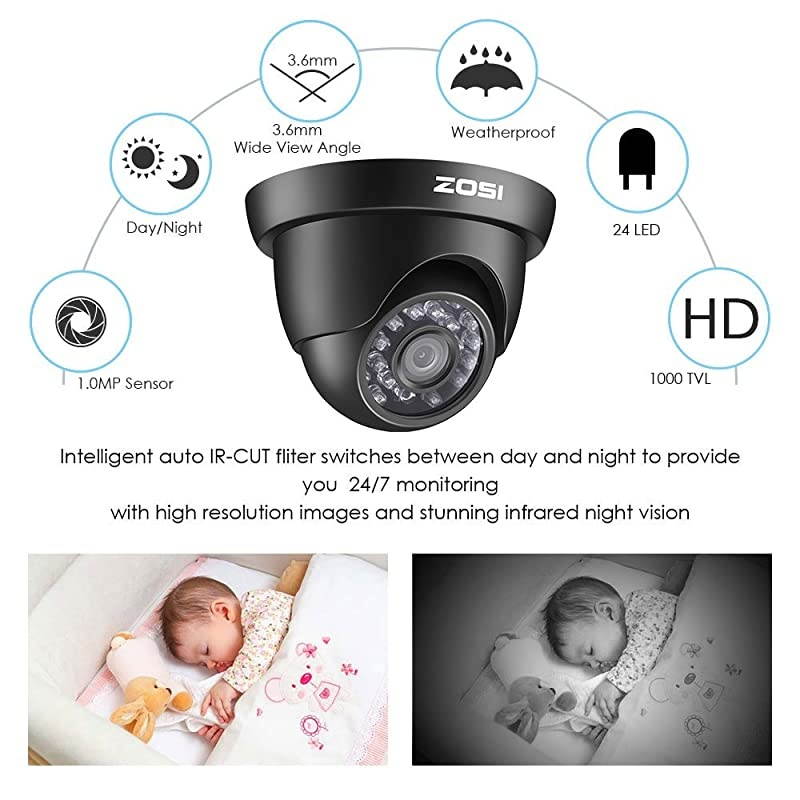 Home Security Camera System5MP Lite H265+ 8Channel CCTV DVR Recorder4PCS 1080P 1920TVL Night Vision Indoor Outdoor Surveillance Camera Remote Access Motion Detection No HDD