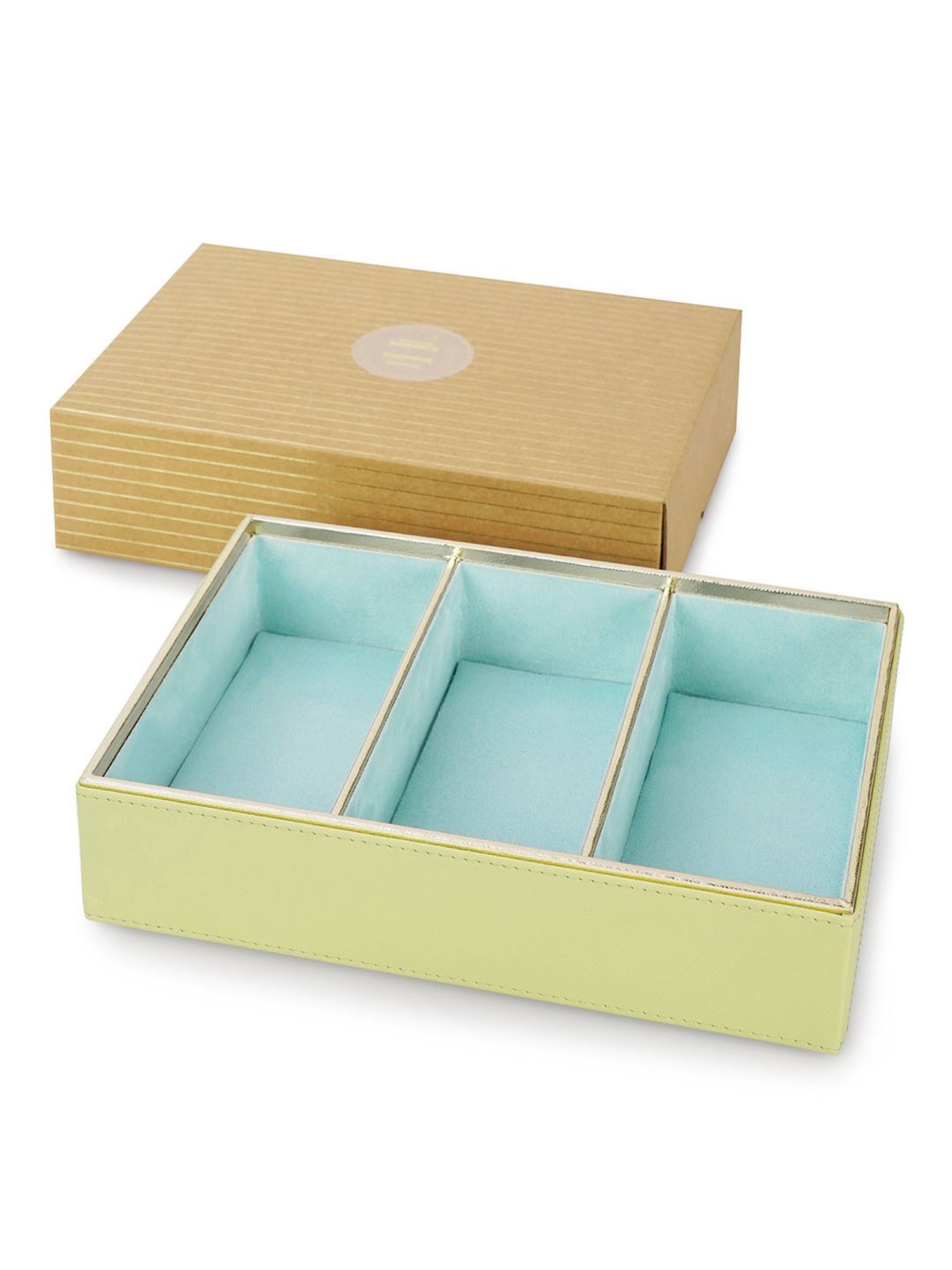 Pure Home and Living Green Faux Leather Organisers