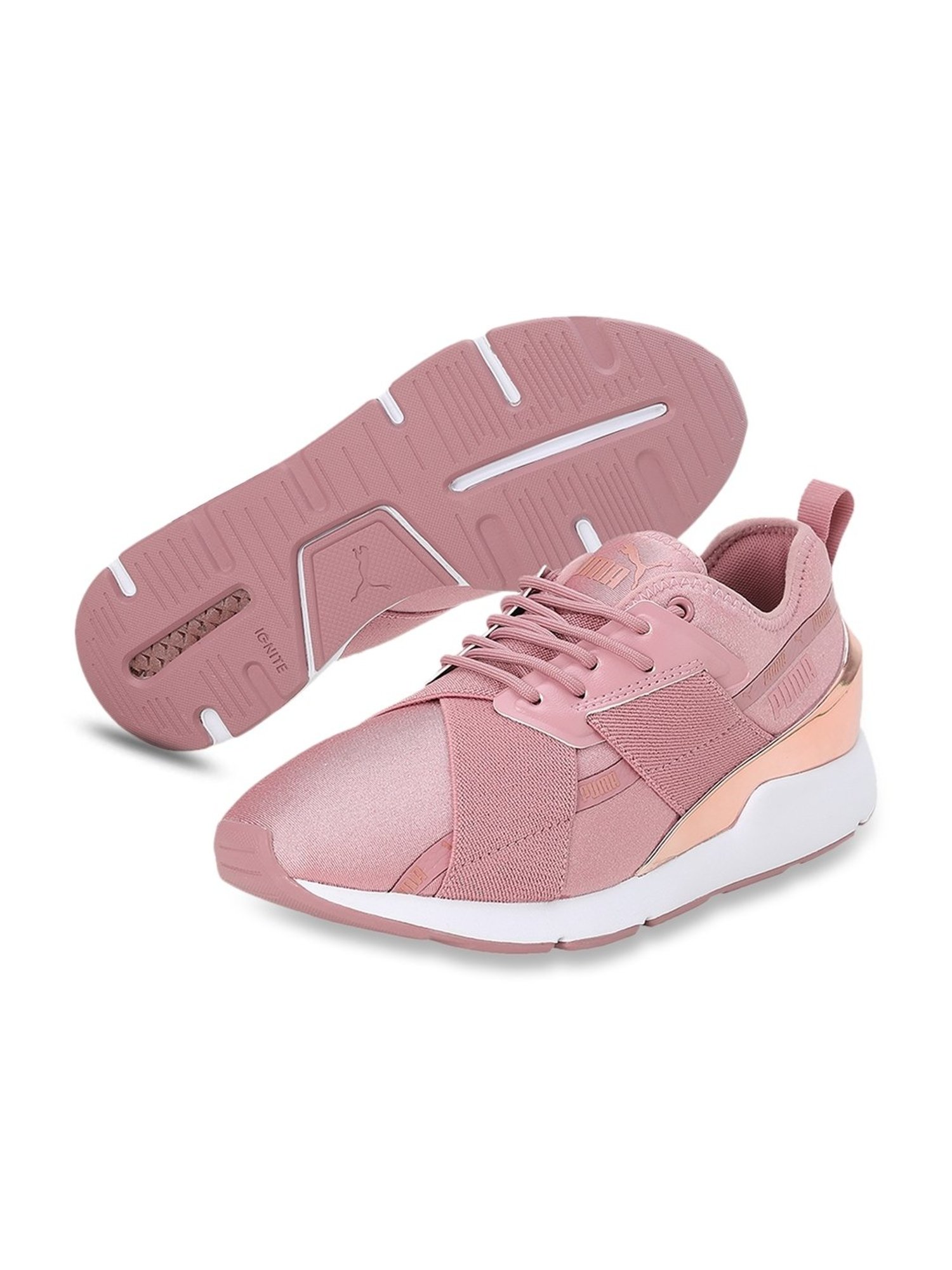 Puma Women's Muse X-2 Metallic V1 Pink Running Shoes