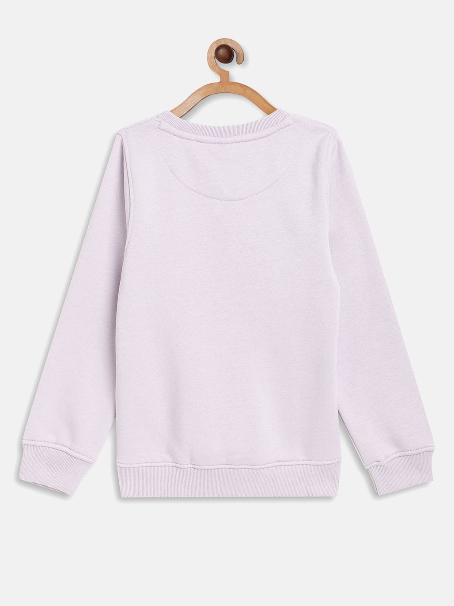 METTLE Kids Lavender Printed Full Sleeves Sweatshirt