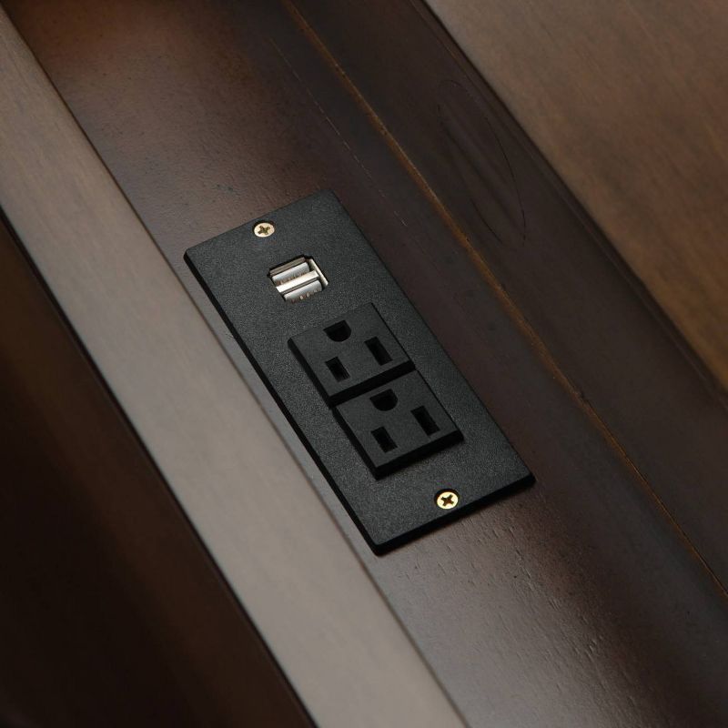 60" Lisa Desk Natural Aged Brown - WyndenHall