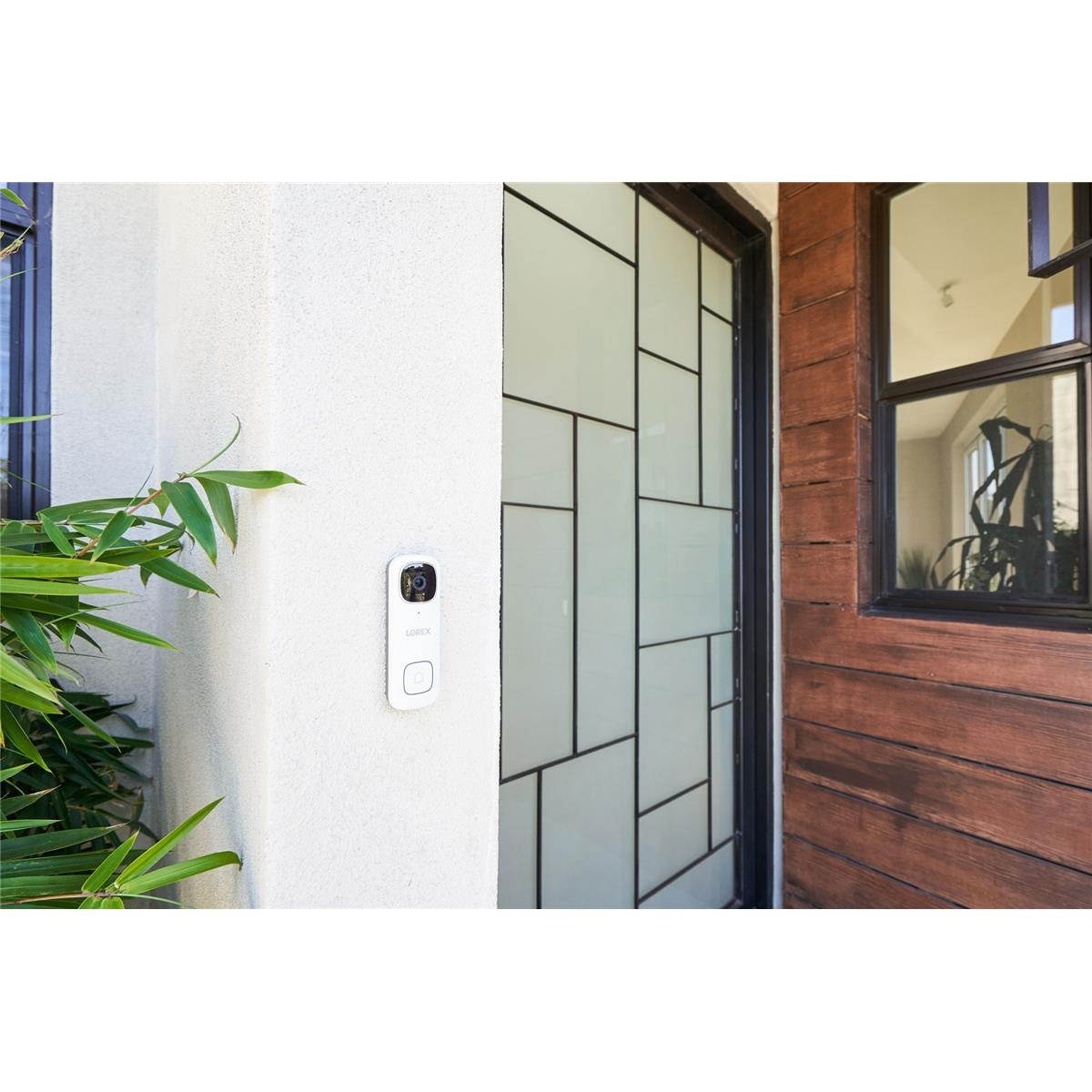 Lorex 2K QHD 2-Way Audio Wired Video Doorbell with Person Detection #B451AJD-E