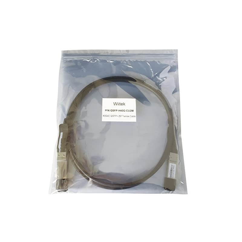 2M QSFP+ DAC Twinax Cable,  40GbE QSFP+ Direct Attach Copper Cable,30AWG Black, for Cisco QSFP-H40G-CU2M, Dell, Ubiquiti, D-Link, Juniper, Huawei, Mellanox, Mikrotik, SuperMicro