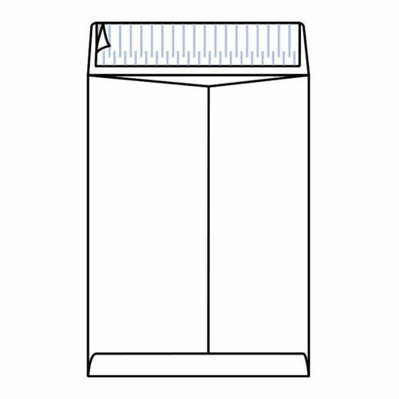 Open End Catalog Envelopes, 12" x 15-1/2", 25#, White Paper/Poly/Paper, Smooth Finish, Peel & Seal (Box of 500)