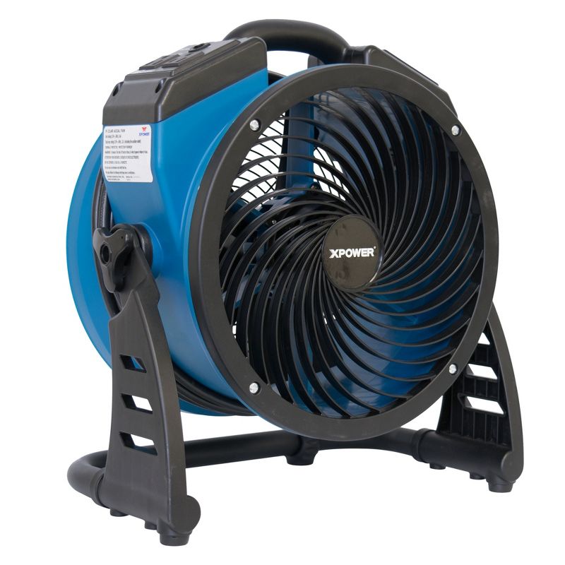 XPOWER P-21AR Industrial 69 Watt 1100 CFM 360 Degree Rotation Axial Fan, Blue