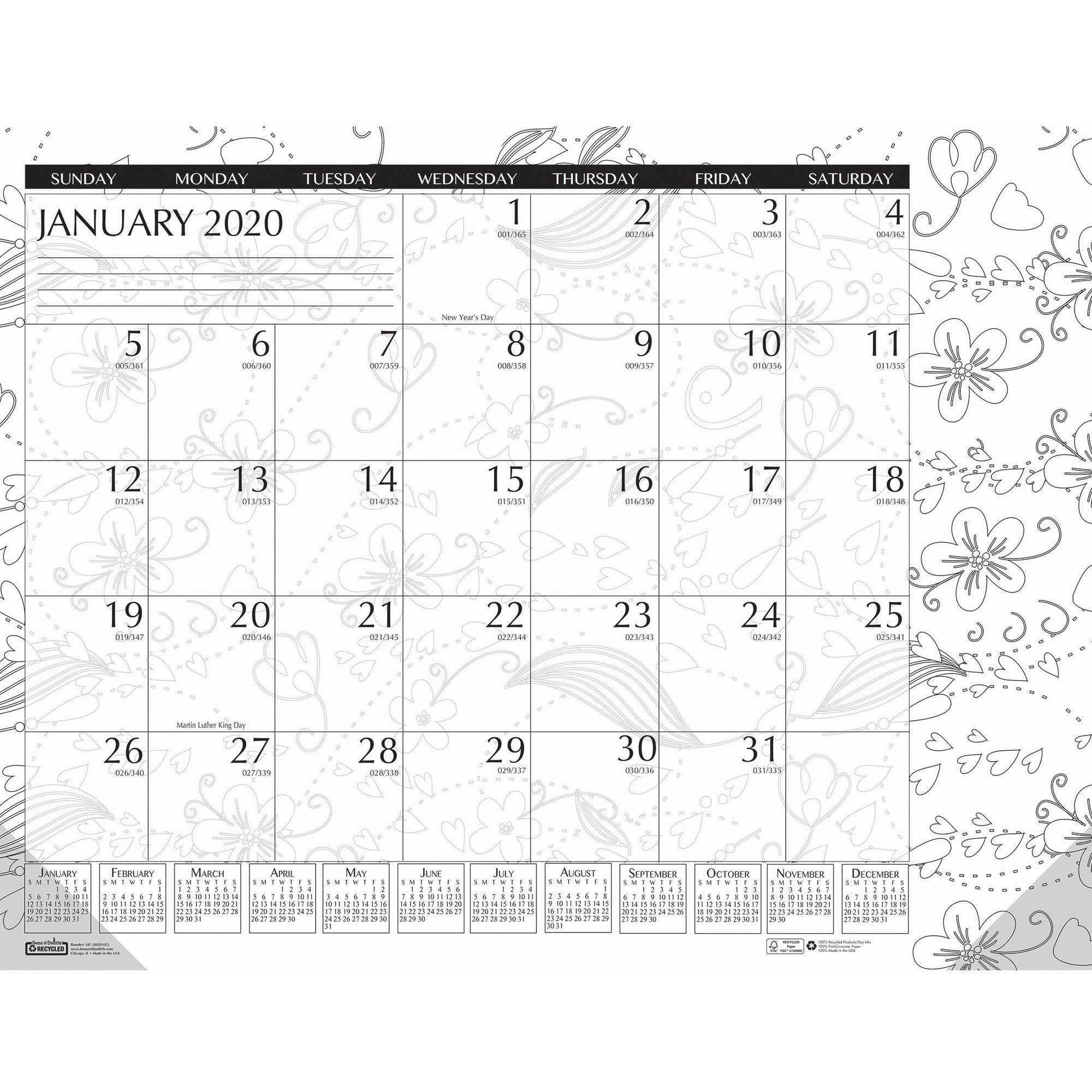 House of Doolittle Doodle Monthly Desk Pad