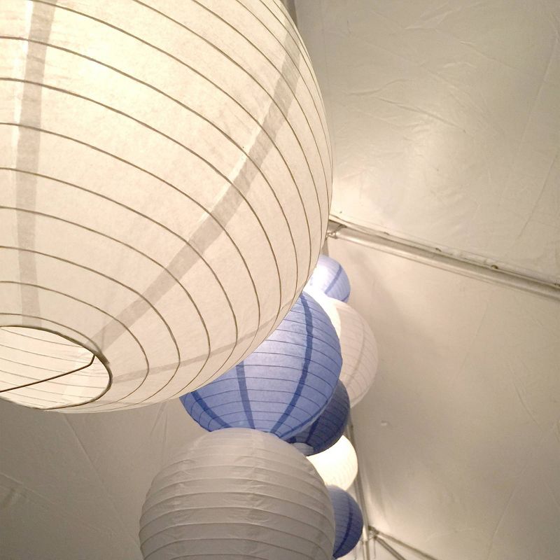 6ct Size 12" 14" 16" Paper Lanterns White