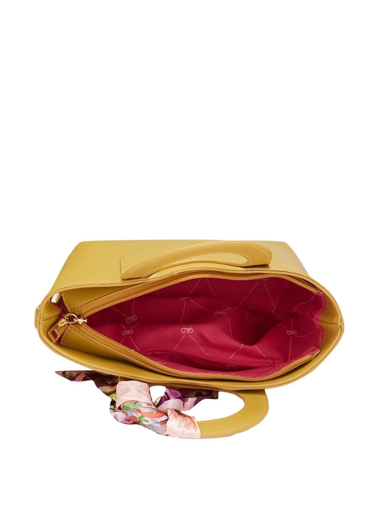 Globus Mustard Solid Medium Handbag