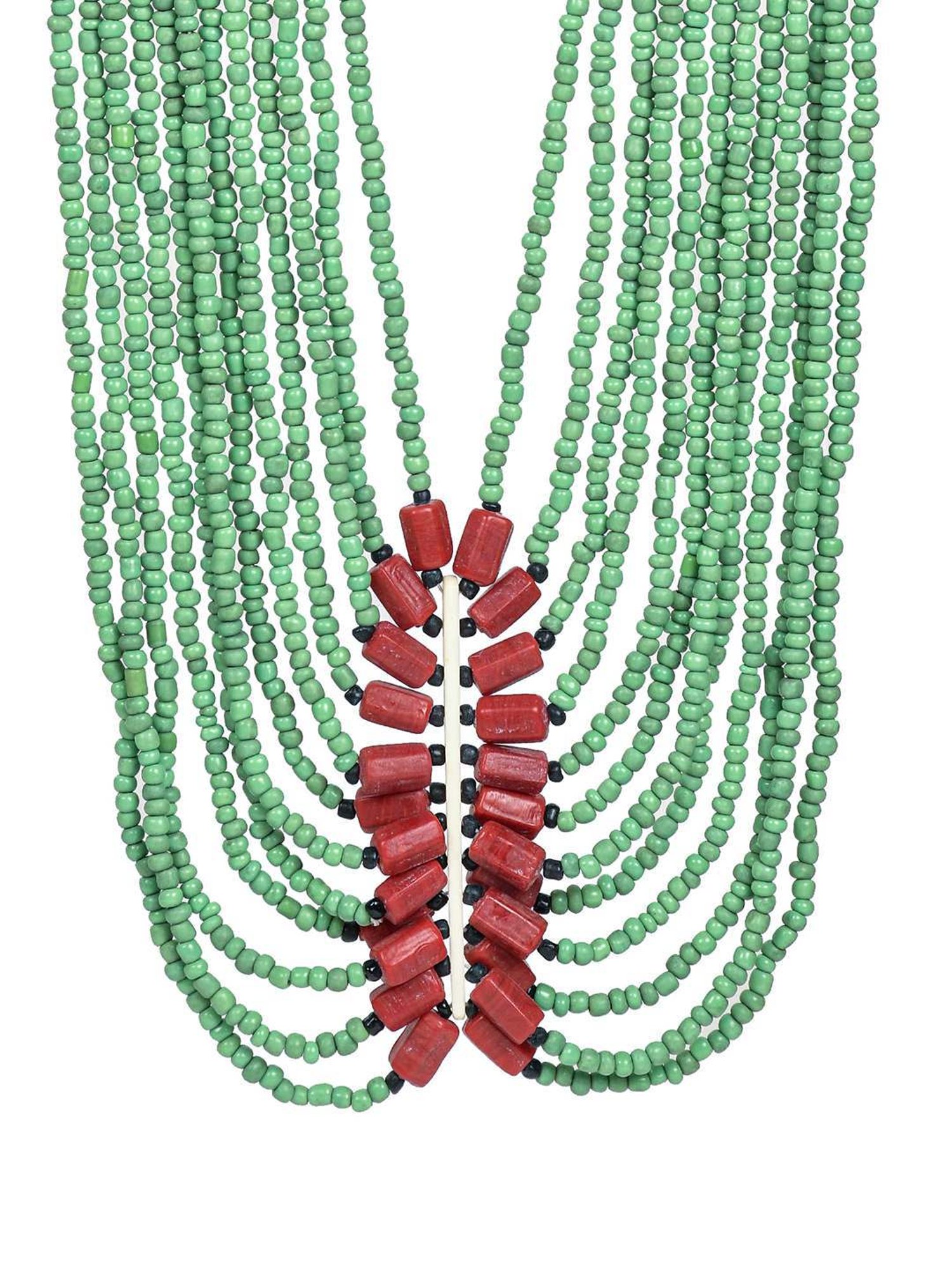 Imli Street Multicolor Vintage Naga Beaded Tribal Necklace