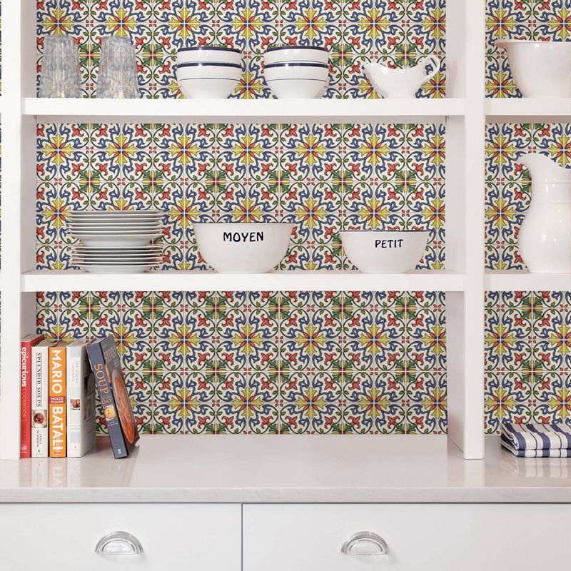 Brewster Tuscan Tile Peel & Stick Wallpaper Backsplash Tiles