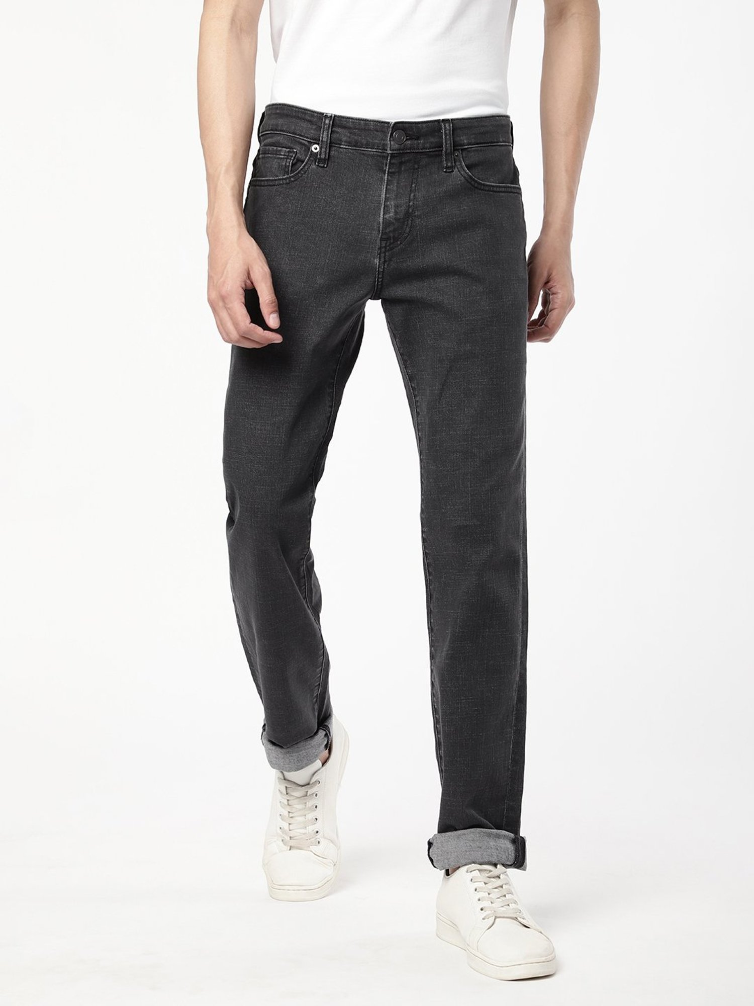 Passion Black Comfort Fit Lightly Washed Jeans