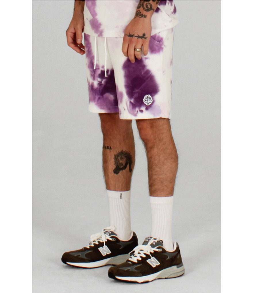Lira Clothing 18#double; Outseam Mahon Tie-Dye Fleece Shorts